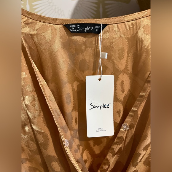 Chiffon V Neck Ruffle Midi Dress / Beach Wrap Dress - Picture 5 of 11